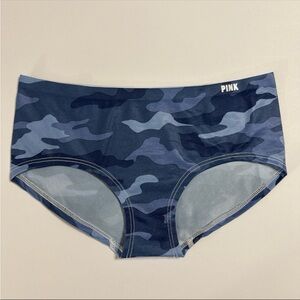 PINK Victoria's Secret Blue Camouflage Seamless Hipster Panty Size XS